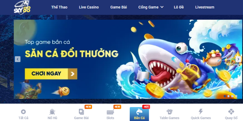 Hình ảnh bắn cá tại sky88