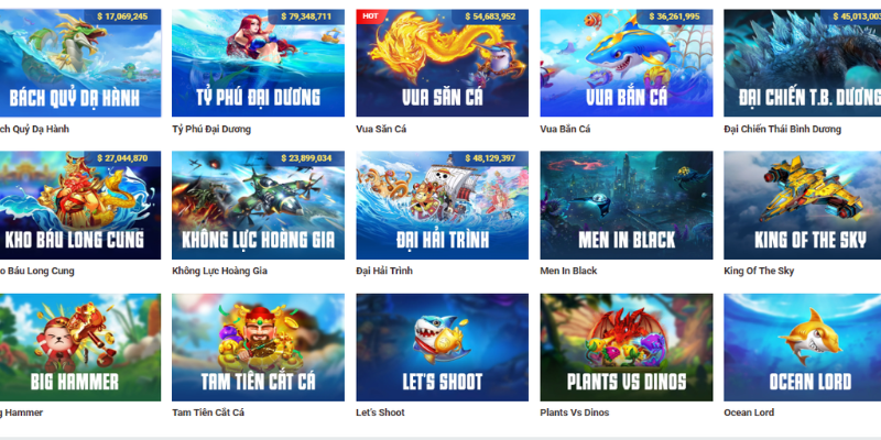 Các tựa game bắn cá có tại sky88